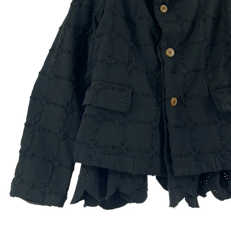 COMME des GARCONS COMME des GARCONS / コムコム | 2011AW | ポリ縮絨 染色加工 レイヤード ジャケット | XS | レディース