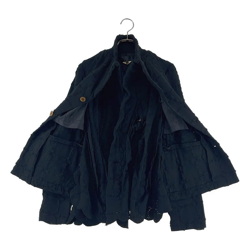 COMME des GARCONS COMME des GARCONS / コムコム | 2011AW | ポリ縮絨 染色加工 レイヤード ジャケット | XS | レディース