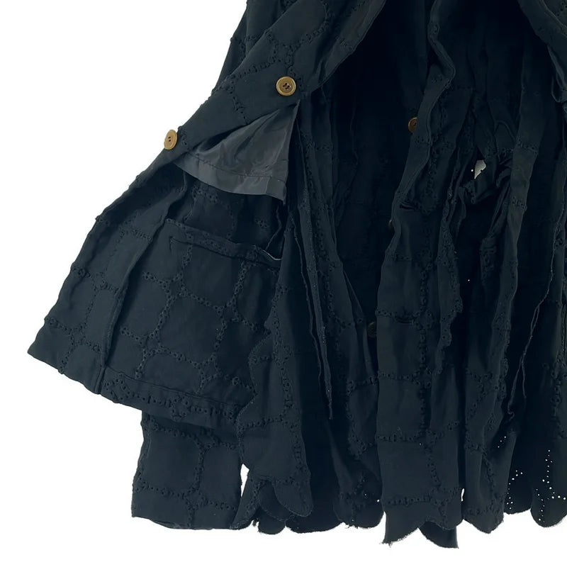 COMME des GARCONS COMME des GARCONS / コムコム | 2011AW | ポリ縮絨 染色加工 レイヤード ジャケット | XS | レディース