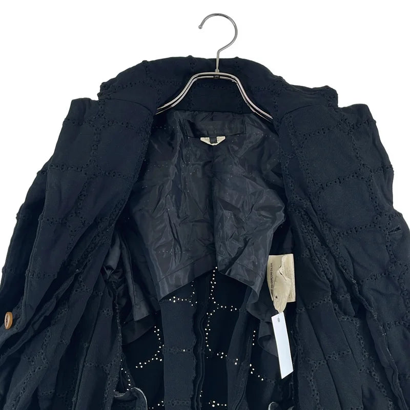 COMME des GARCONS COMME des GARCONS / コムコム | 2011AW | ポリ縮絨 染色加工 レイヤード ジャケット | XS | レディース