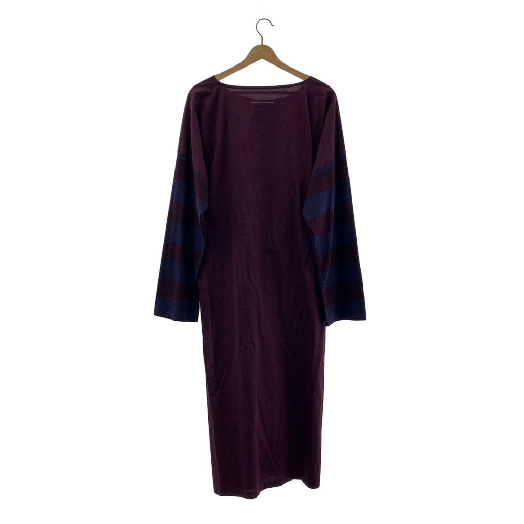 MM6 Maison Margiela / エムエムシックスメゾンマルジェラ | ストライプ ボーダー切替 ウエストギャザー ワンピース | 38 | レディース