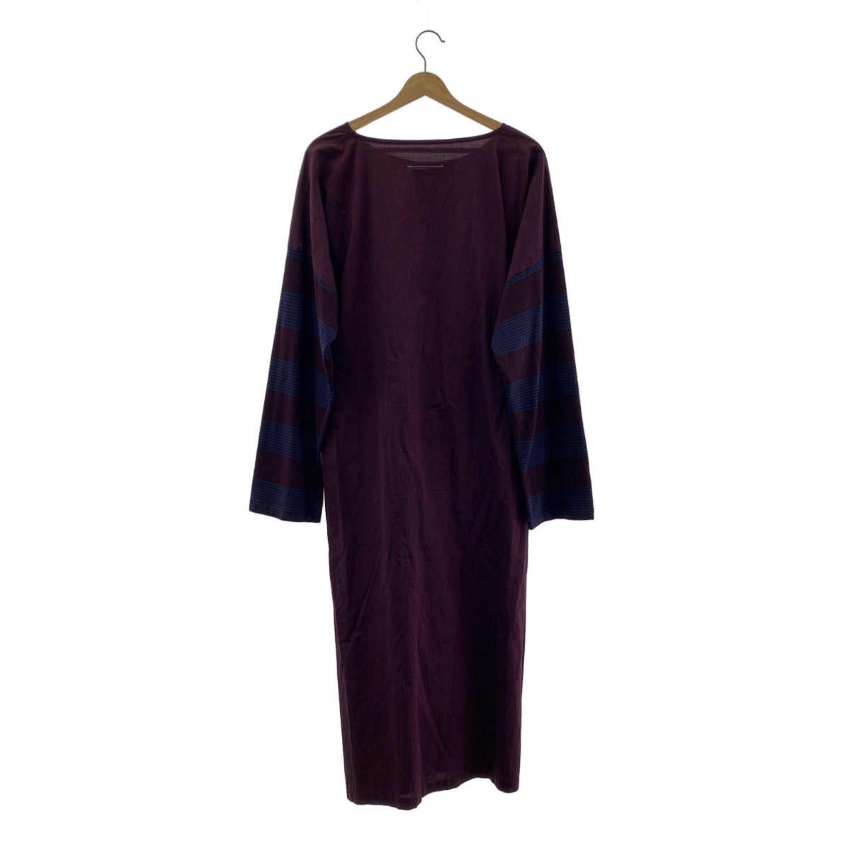 MM6 Maison Margiela / エムエムシックスメゾンマルジェラ | ストライプ ボーダー切替 ウエストギャザー ワンピース | 38 | レディース