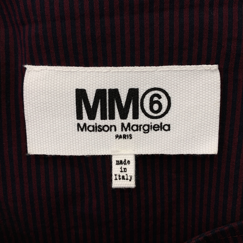 MM6 Maison Margiela / エムエムシックスメゾンマルジェラ | ストライプ ボーダー切替 ウエストギャザー ワンピース | 38 | レディース