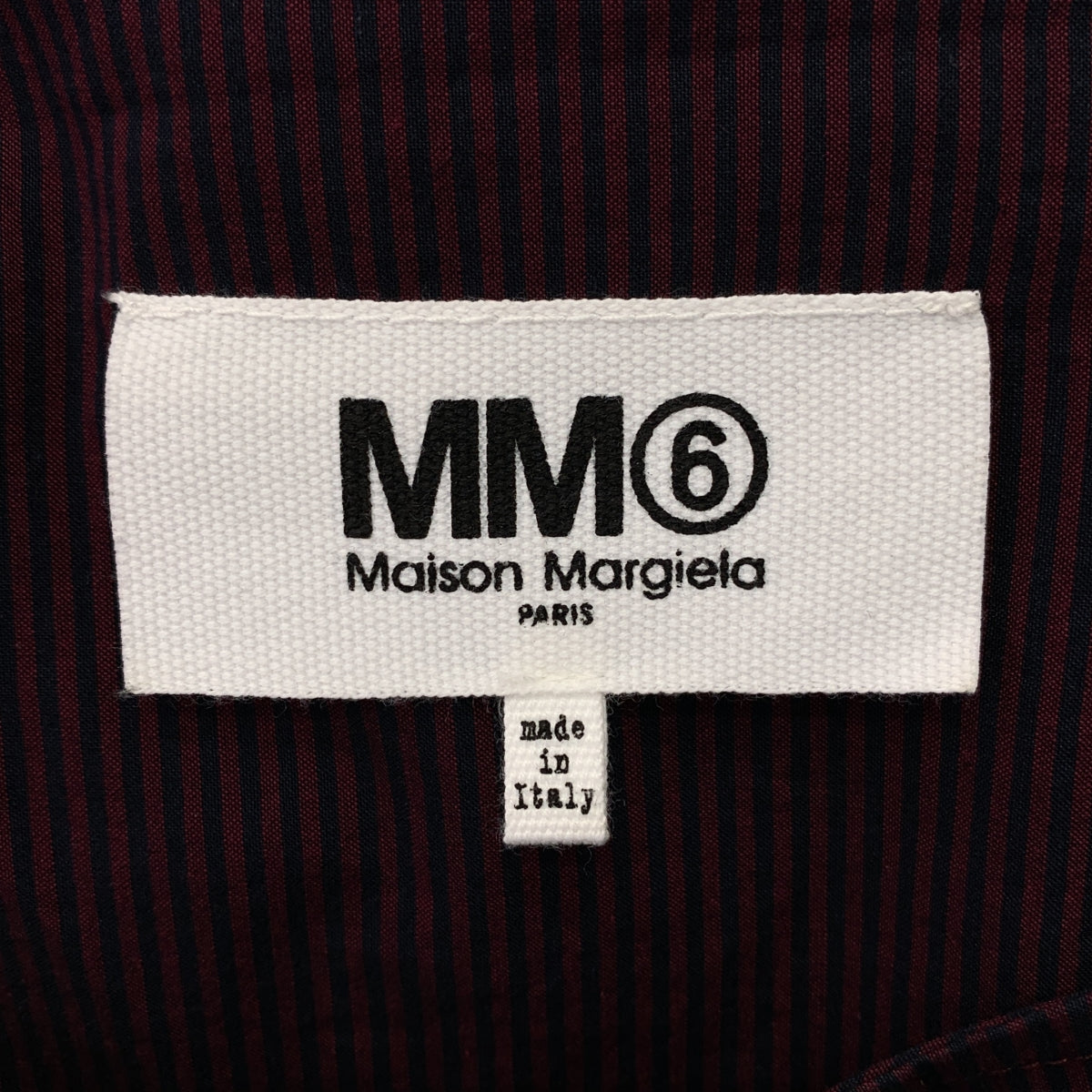 MM6 Maison Margiela / エムエムシックスメゾンマルジェラ | ストライプ ボーダー切替 ウエストギャザー ワンピース | 38 | レディース