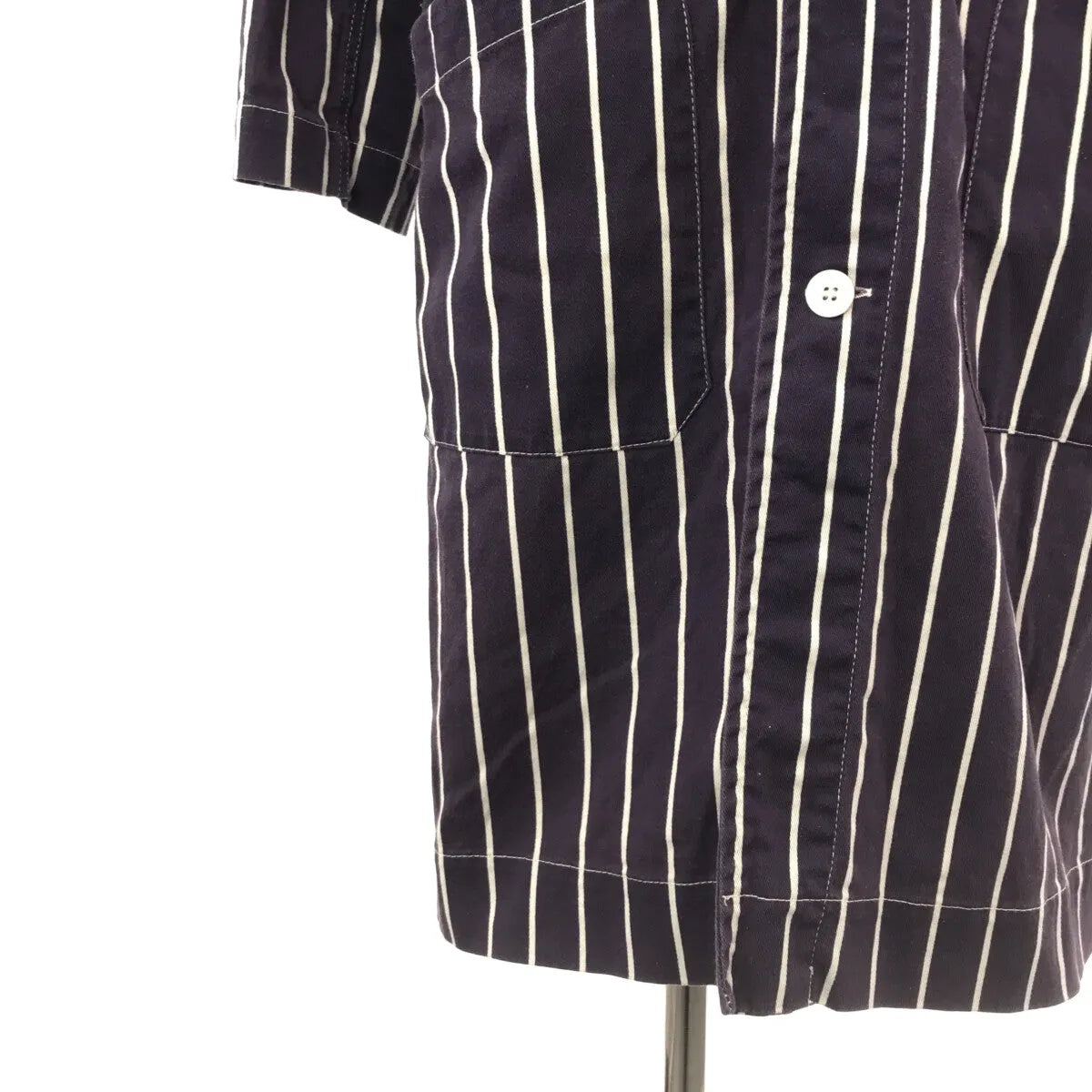 Yarmo / ヤーモ | 製品染め シングルチェスター ショップコート | L | 茄子紺 | レディース