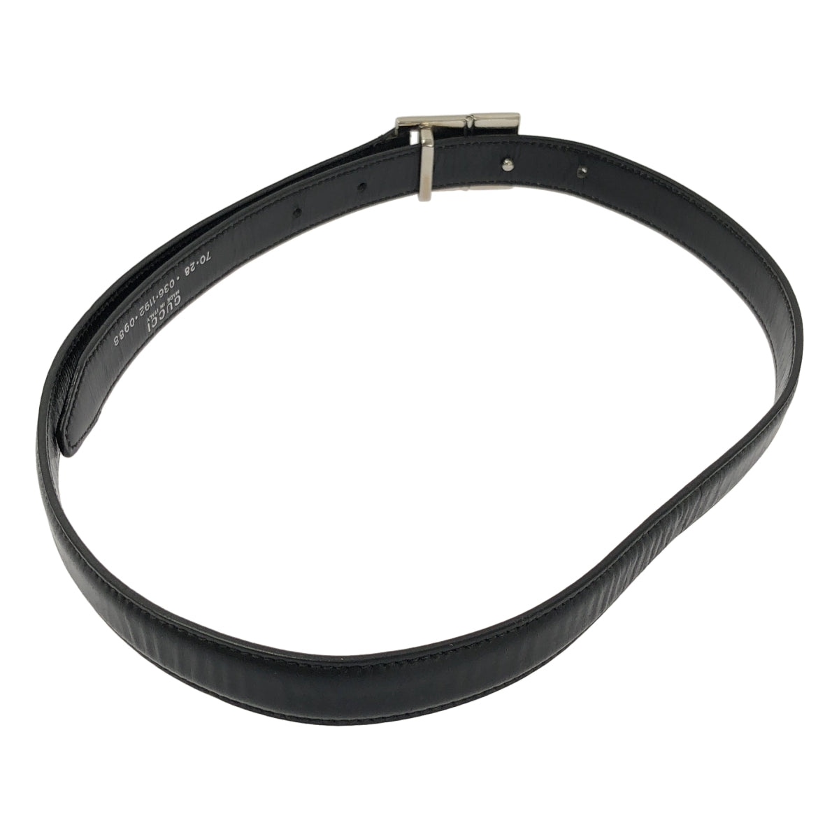 GUCCI / グッチ | ロゴ レザー ベルト | ブラック | レディース