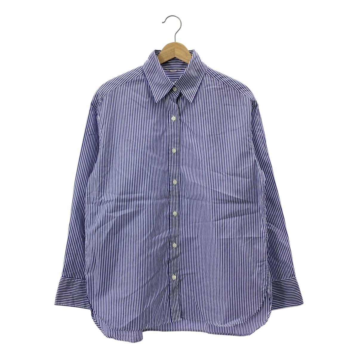 Deuxieme Classe / 두지엠 클래스 | 2024AW | Conventional Shirt 코튼 스트라이프 셔츠 | F | 블루 | 여성