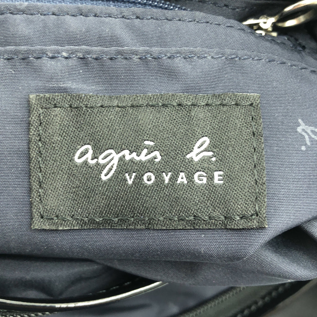 Agnes b. / アニエスベー | ナイロン ロゴ ハンド トートバッグ | ブラック | レディース