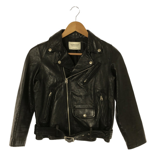 beautiful people / ビューティフルピープル | vintage leather riders jacket ライダースジャケット | 140 | レディース