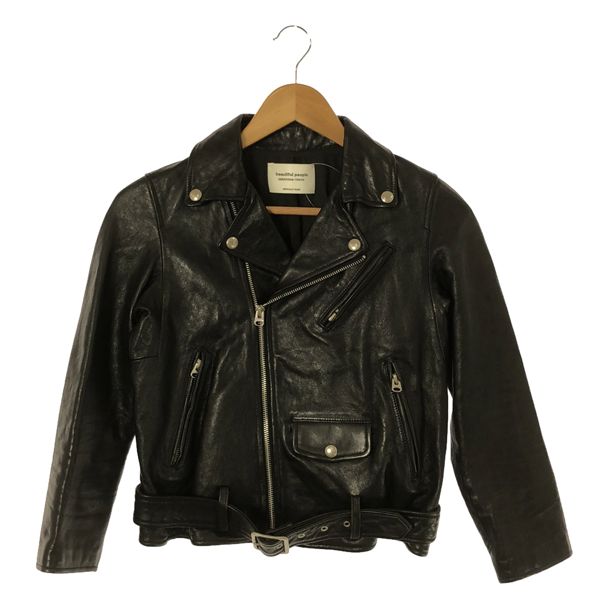 beautiful people / 뷰티풀 피플 | vintage leather riders jacket 라이더스 재킷 | 140 | 블랙 | 여성