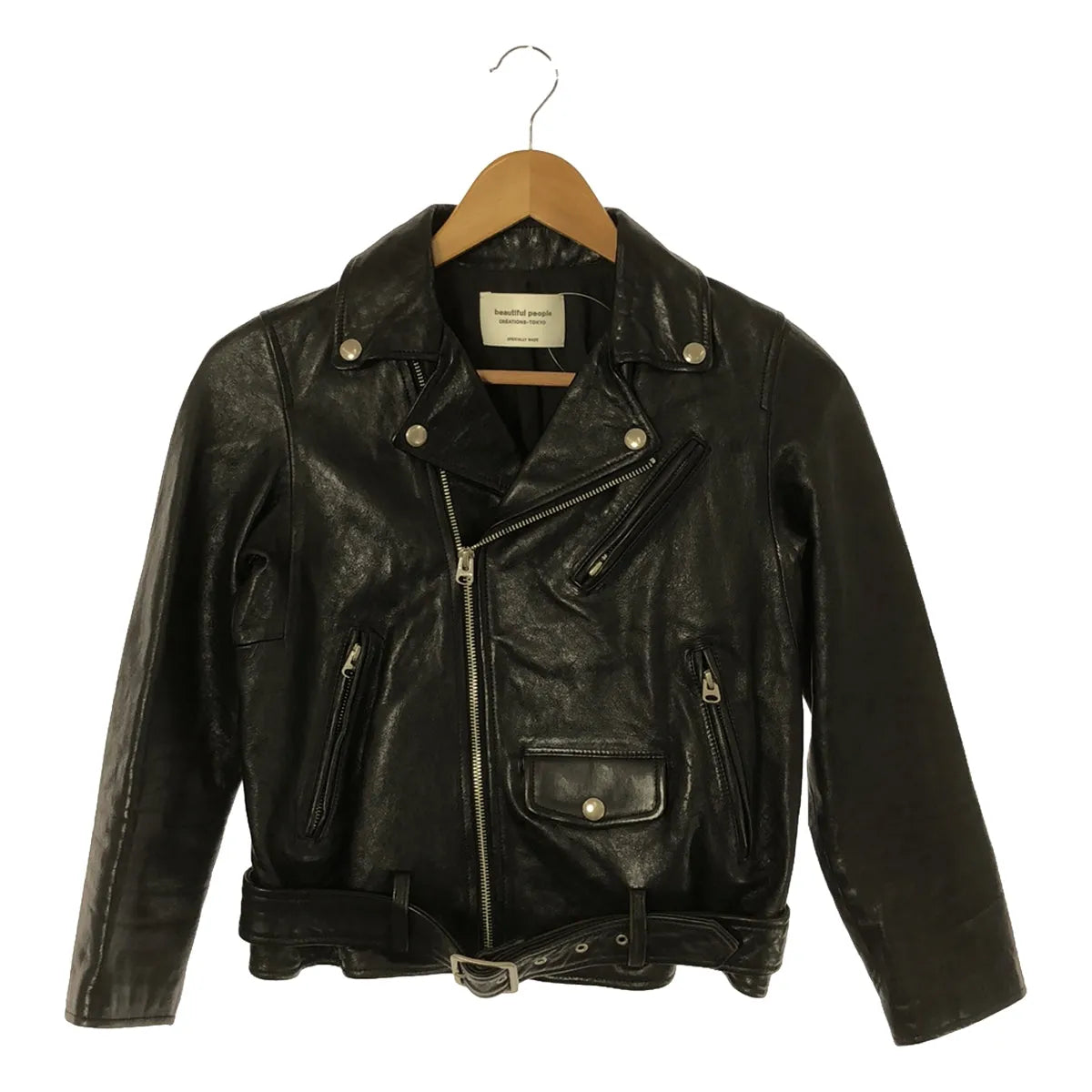 beautiful people / 뷰티풀 피플 | vintage leather riders jacket 라이더스 재킷 | 140 | 블랙 | 여성