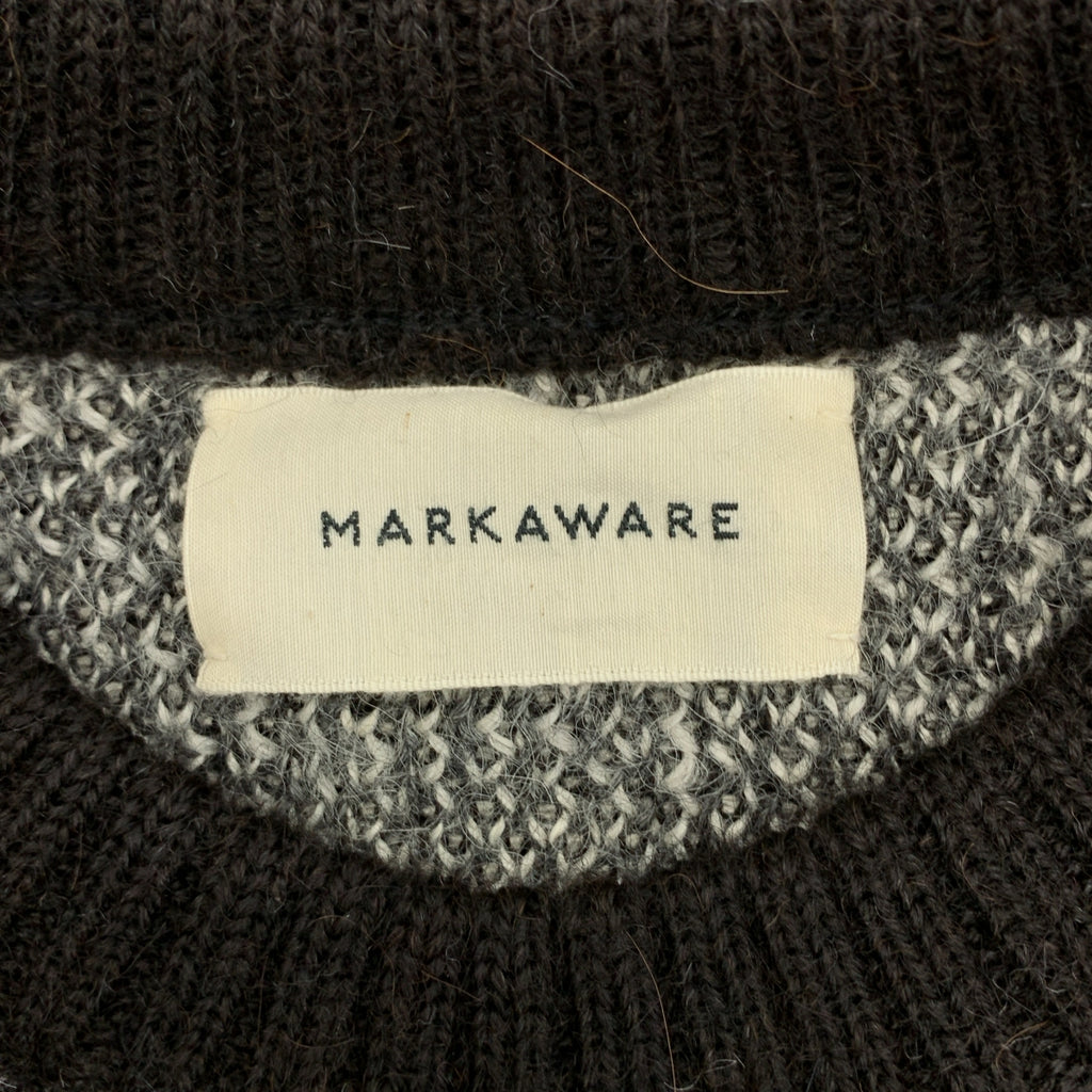 MARKAWARE / マーカウェア | 2025AW | Natural Colar Alpaca Rain Drop Pattern Jumper アルパカ プルオーバー ニット | 2 | メンズ