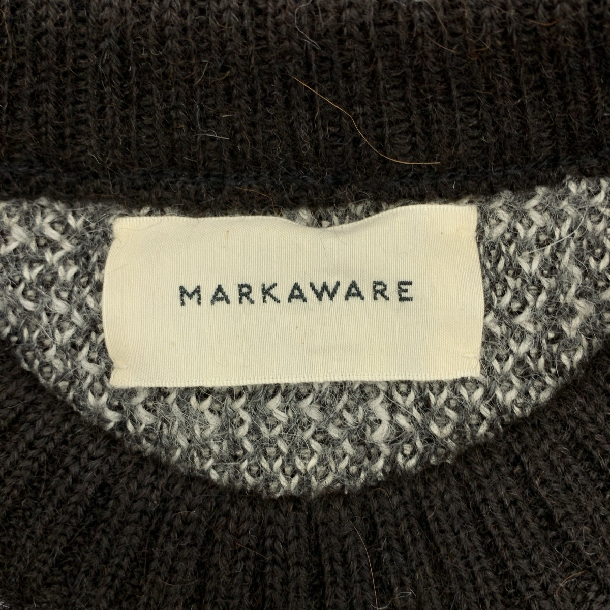 MARKAWARE / 마카웨어 | 2025AW | Natural Colar Alpaca Rain Drop Pattern Jumper 알파카 풀오버 니트 | 2 | 맨즈