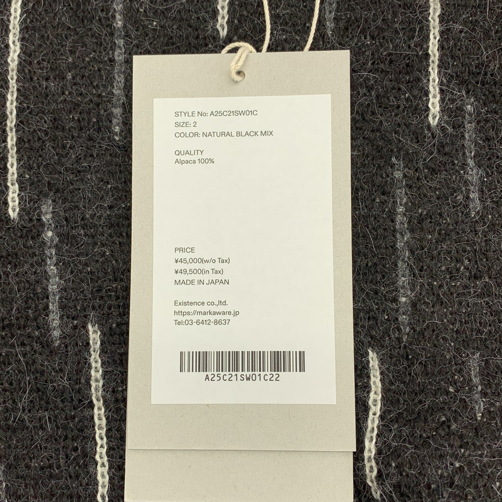 MARKAWARE / マーカウェア | 2025AW | Natural Colar Alpaca Rain Drop Pattern Jumper アルパカ プルオーバー ニット | 2 | メンズ