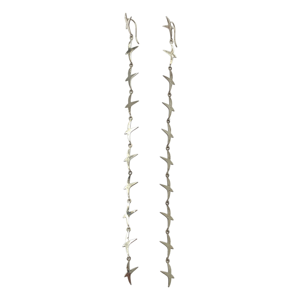 R.ALAGAN / ララガン | BIRDS CHAIN EARRINGS LONG バード チェーン ピアス | シルバー | レディース