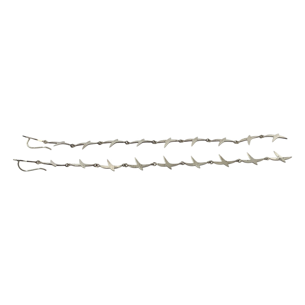 R.ALAGAN / ララガン | BIRDS CHAIN EARRINGS LONG バード チェーン ピアス | シルバー | レディース