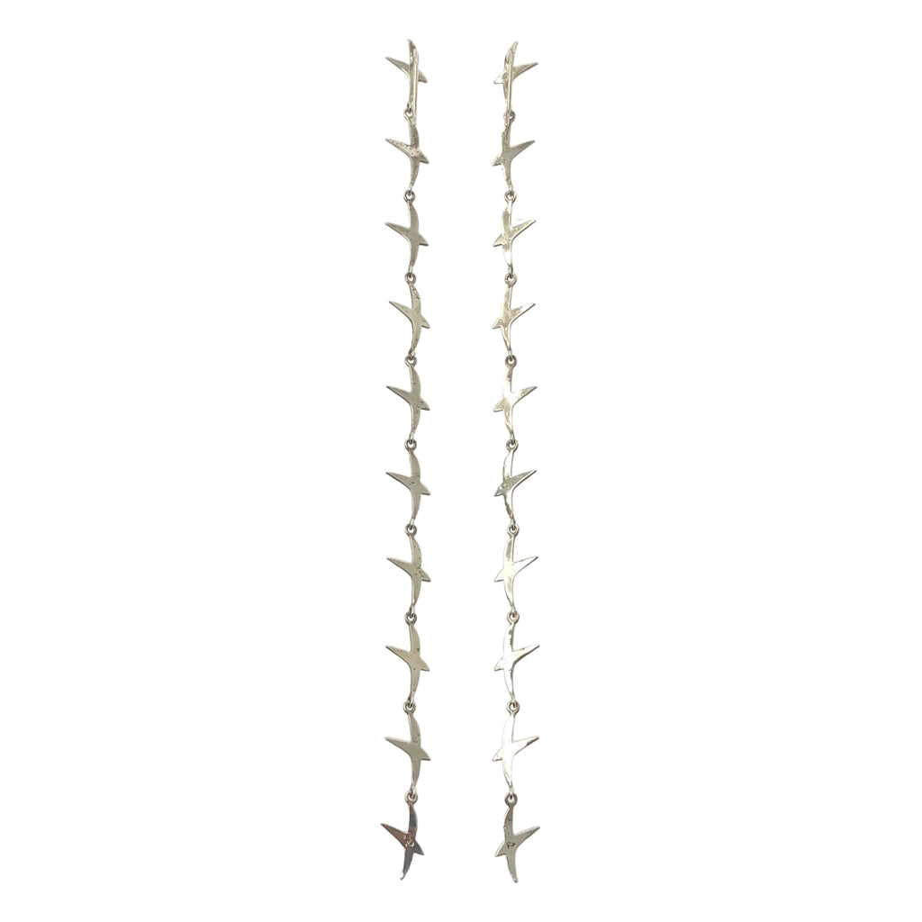 R.ALAGAN / ララガン | BIRDS CHAIN EARRINGS LONG バード チェーン ピアス | シルバー | レディース