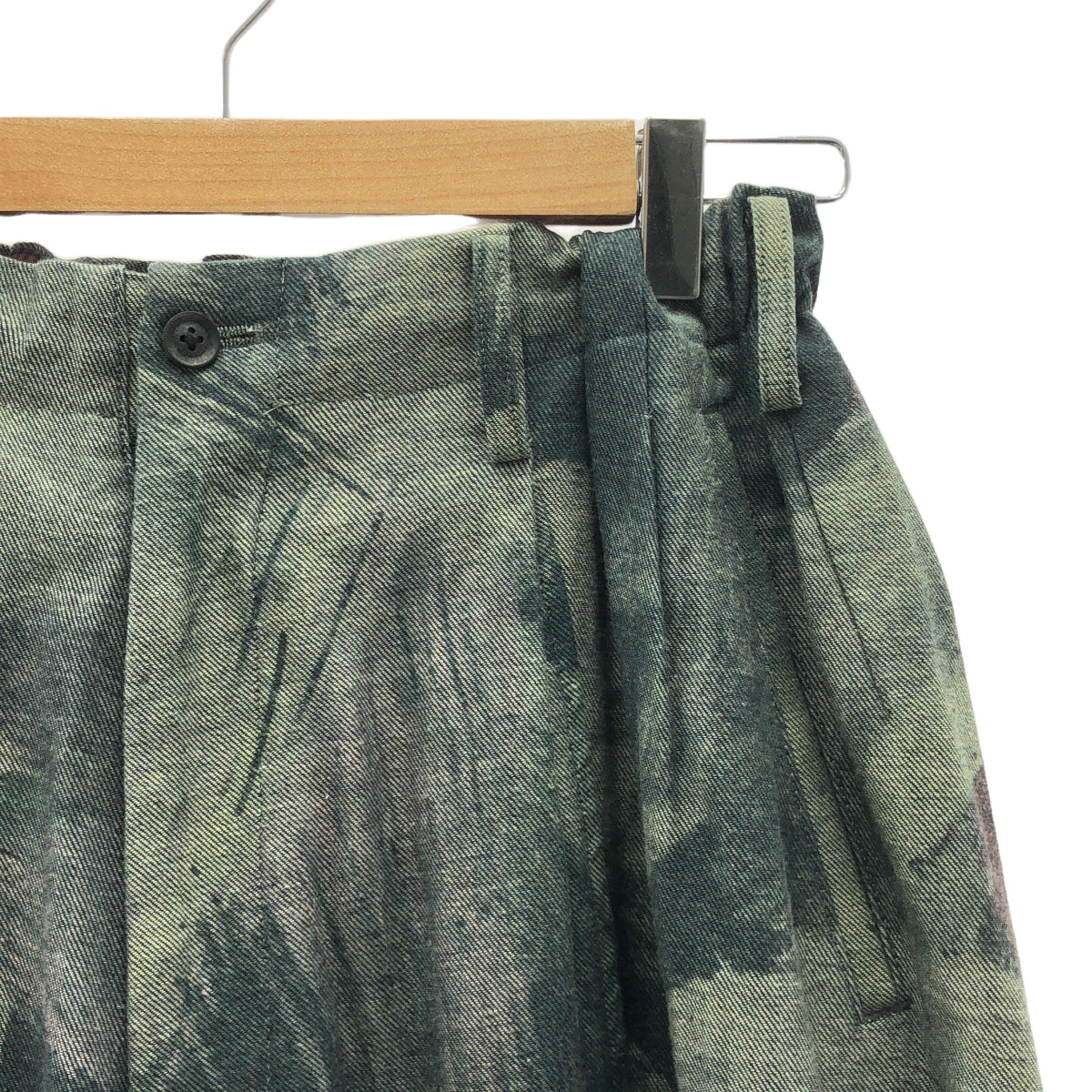 YOHJI YAMAMOTO POUR HOMME / ヨウジヤマモトプールオム | 2021SS | 脇釦絵 総柄 ドローストリング ワイド パンツ | 2 | メンズ