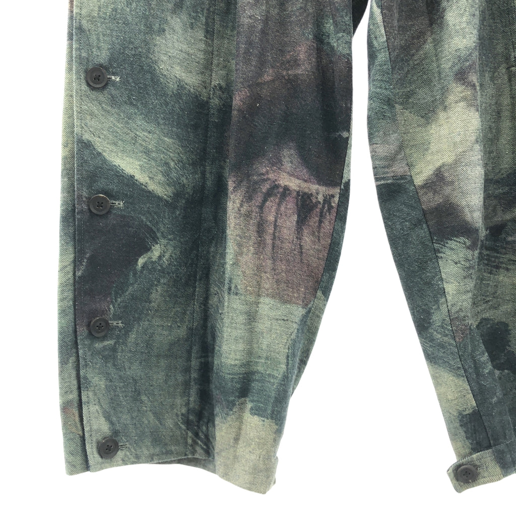YOHJI YAMAMOTO POUR HOMME / ヨウジヤマモトプールオム | 2021SS | 脇釦絵 総柄 ドローストリング ワイド パンツ | 2 | マルチカラー | メンズ