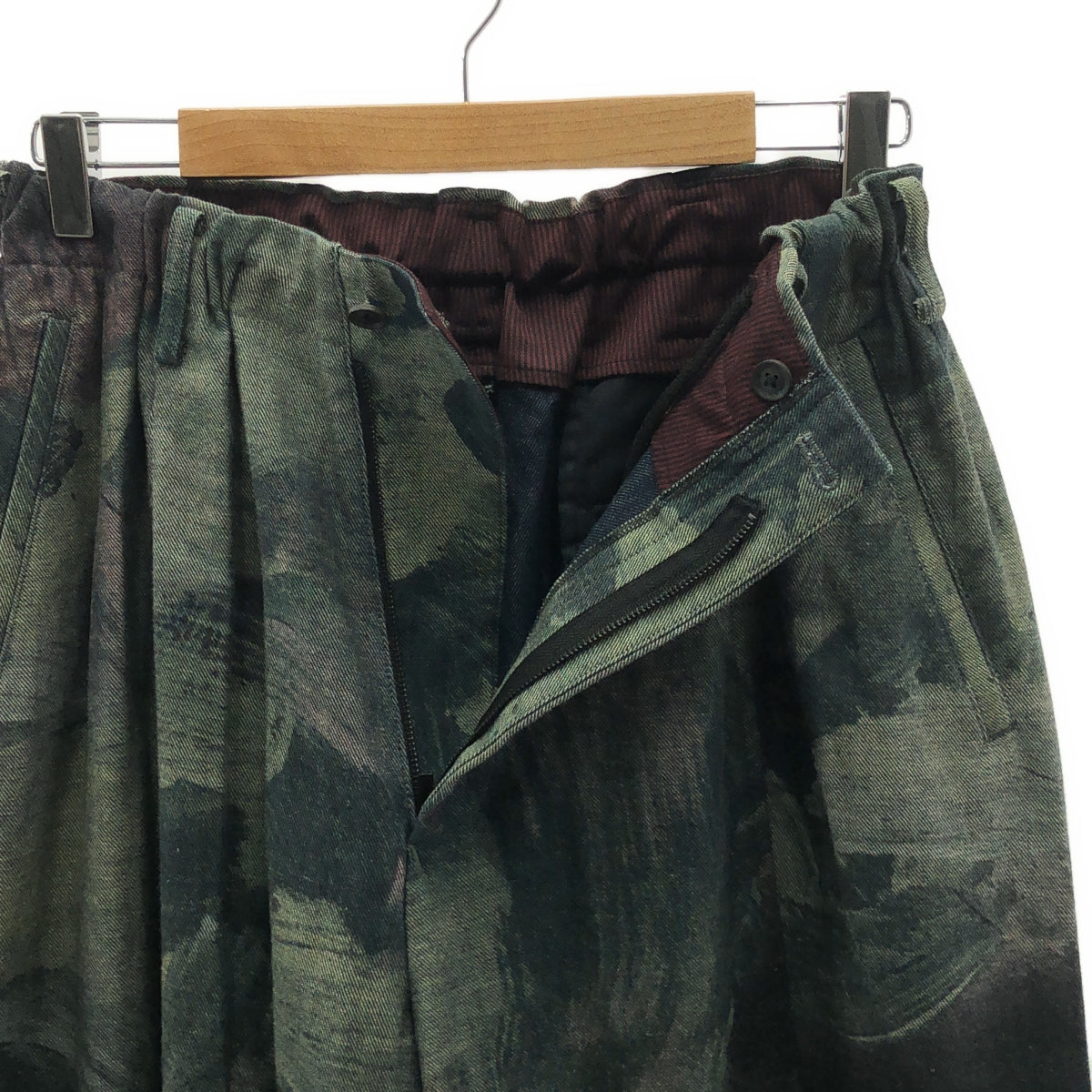 YOHJI YAMAMOTO POUR HOMME / ヨウジヤマモトプールオム | 2021SS | 脇釦絵 総柄 ドローストリング ワイド パンツ | 2 | メンズ