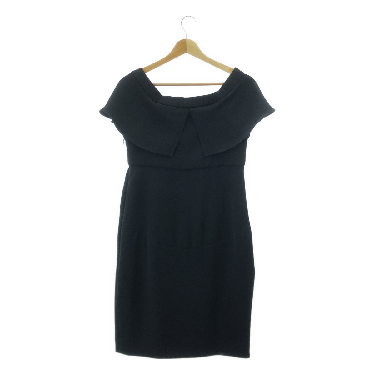 【美品】  YOKO CHAN / ヨーコチャン | オフショルダー ノースリーブ ワンピース | 36 | ブラック | レディース