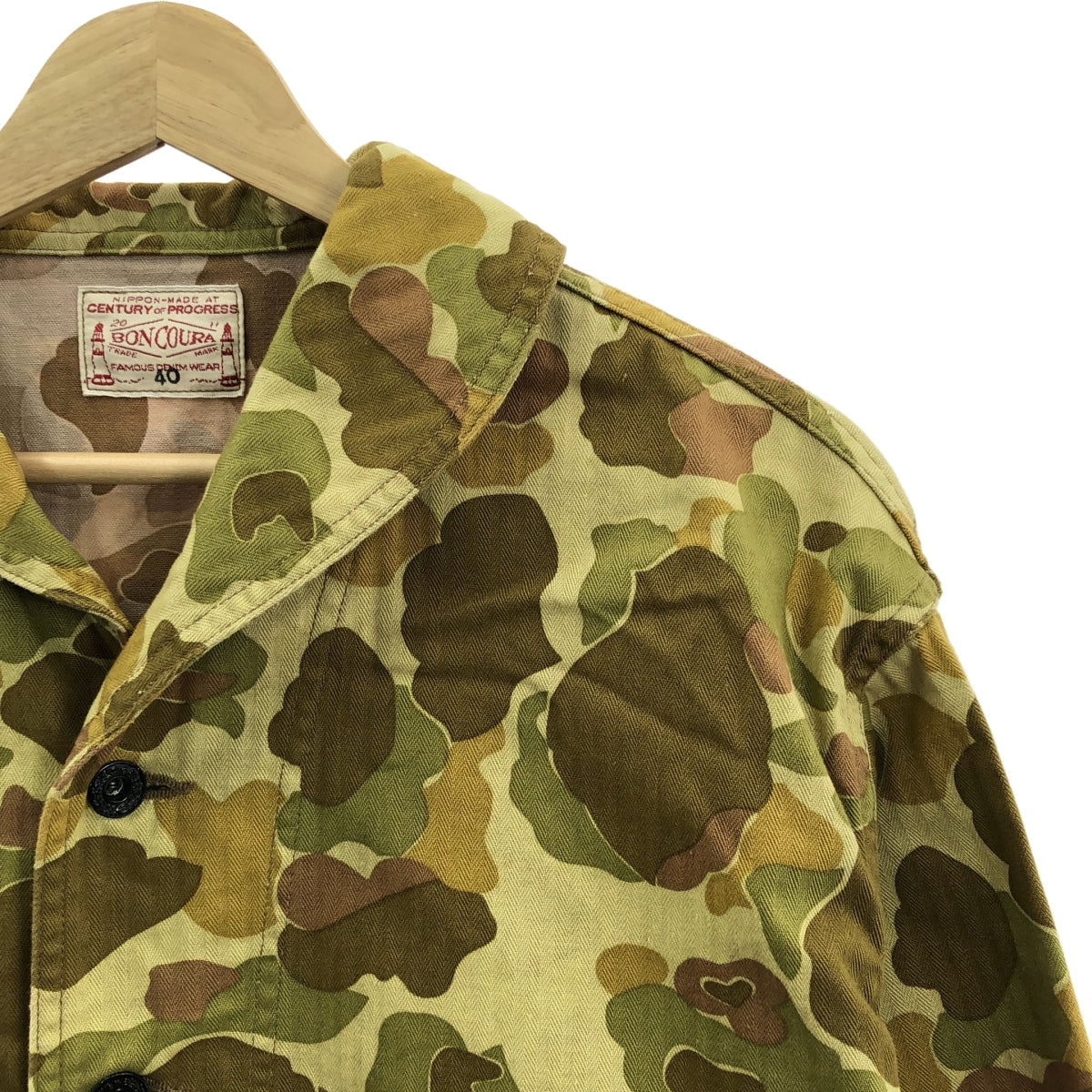 BONCOURA | 2024SS | 美國海軍披肩領獵鴨迷彩連身夾克 | 尺寸 40 | 男款