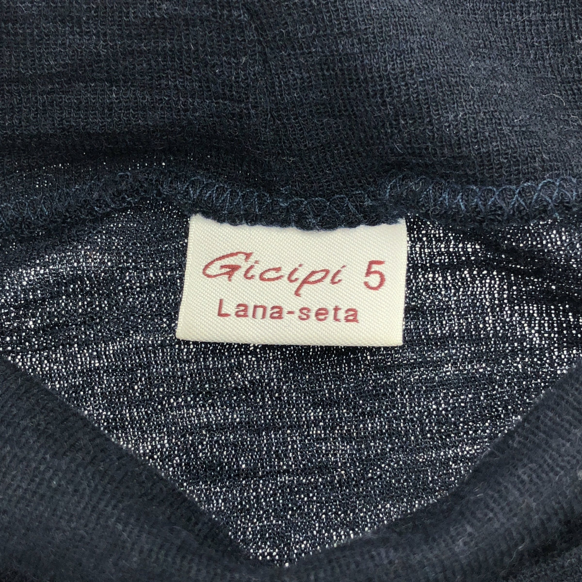 gicipi / ジチピ | モックネック ウールシルク ニット | 5 | ネイビー | メンズ