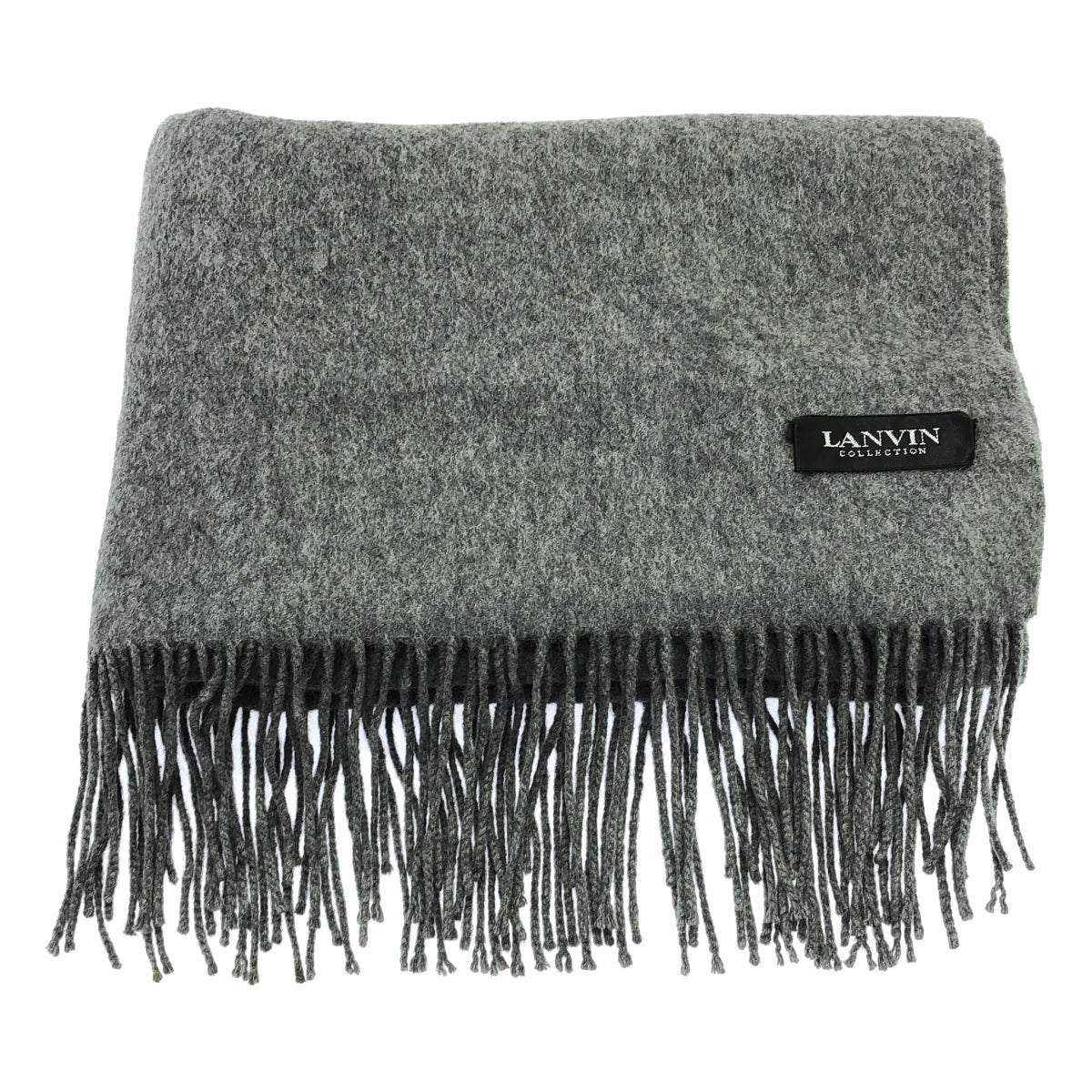 LANVIN COLLECTION / ランバンコレクション | 大判 ストール マフラー | グレー | レディース