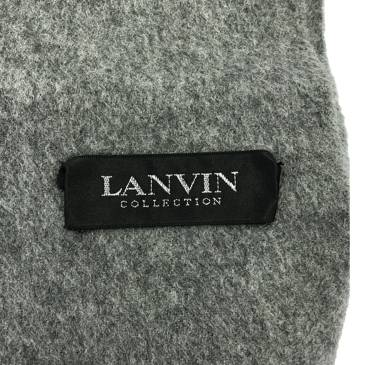 LANVIN COLLECTION / ランバンコレクション | 大判 ストール マフラー | グレー | レディース