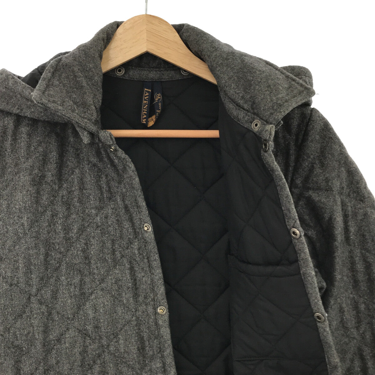 LAVENHAM / Lavenham | Wool quilted coat | 36 | Grey | Women's