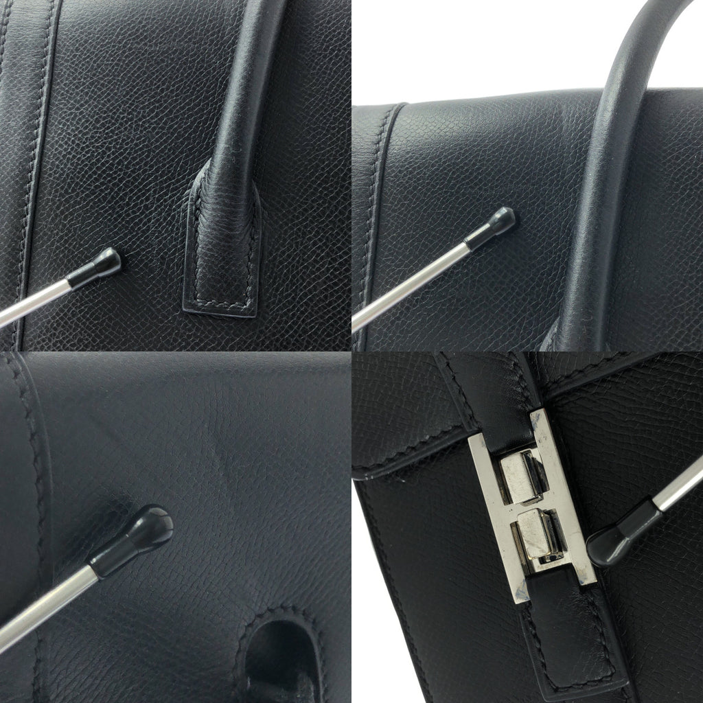 HERMES / エルメス | ドラッグ32 G刻印 シルバー金具 ハンドバッグ | ブラック | レディース