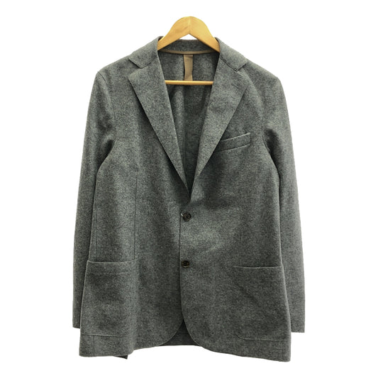 [Good Condition] eleventy | Wool Melton Single Breasted Tailored Jacket | Size 50 | Grey | Men's