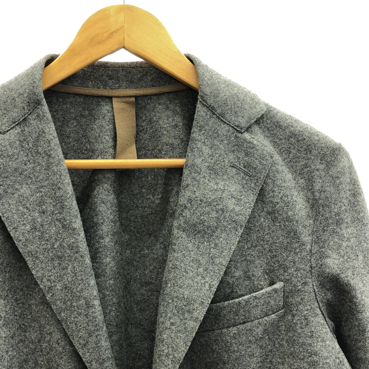 [Good Condition] eleventy | Wool Melton Single Breasted Tailored Jacket | Size 50 | Grey | Men's