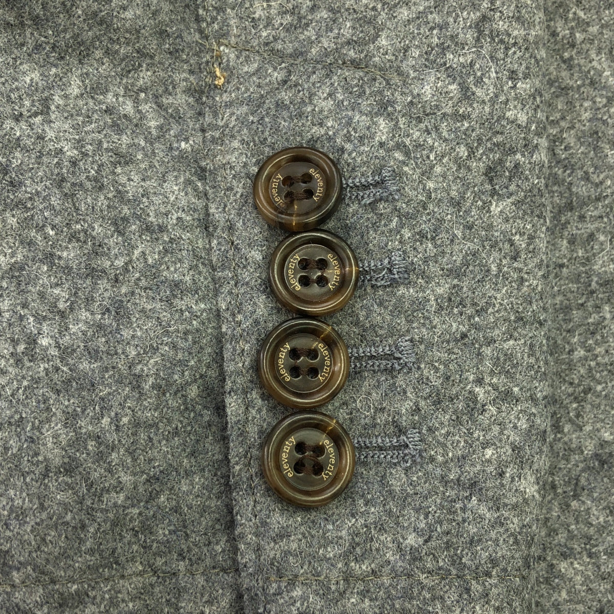 [Good Condition] eleventy | Wool Melton Single Breasted Tailored Jacket | Size 50 | Grey | Men's