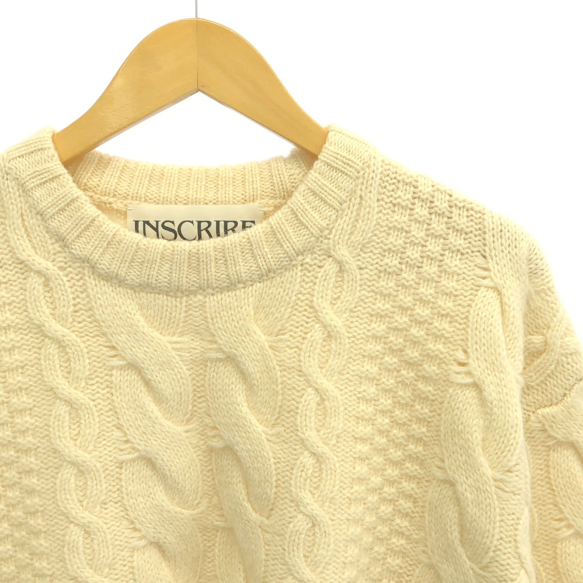 註冊 |羊毛絞花針織 | F |象牙 |女性的