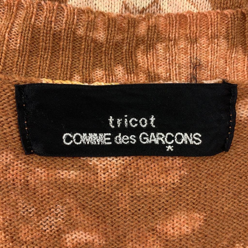 tricot COMME des GARCONS / 트리코콤 데 갤슨 | 2001AW | 울 나일론 총 무늬 가디건 |
