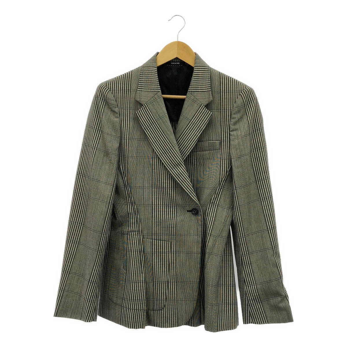 [Good Condition] Maison Margiela | 2018SS | Wool Check 1B Jacket | Size 38 | Multicolor | Women's