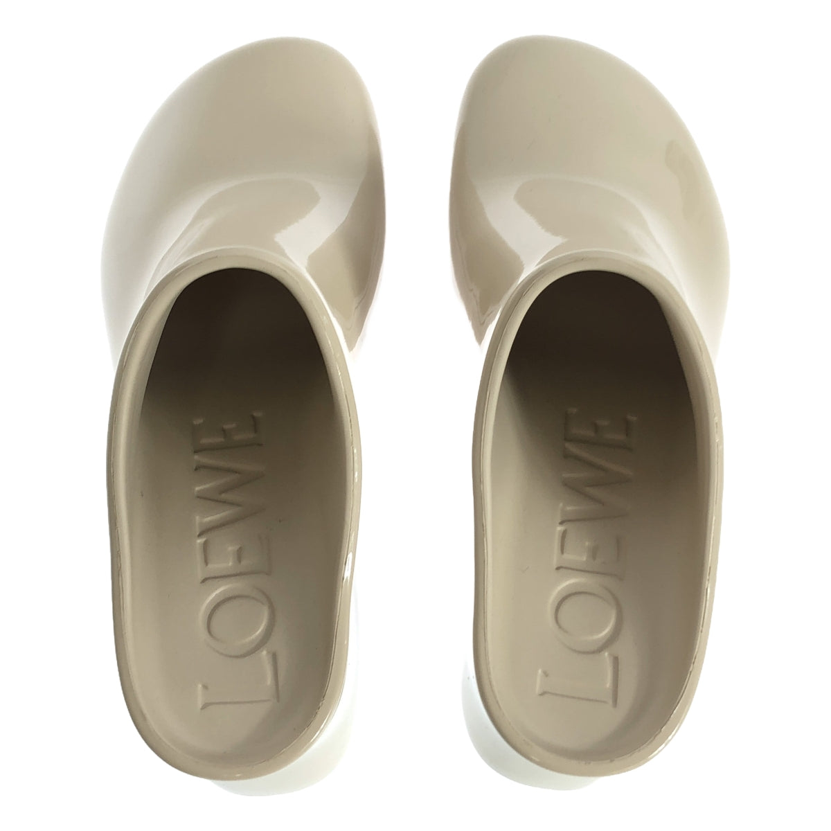 【美品】  LOEWE / ロエベ | FORM CLOG フォーム クロッグ ライトフォームラバー サンダル | 36 | ライトパウダー / ベージュ | レディース