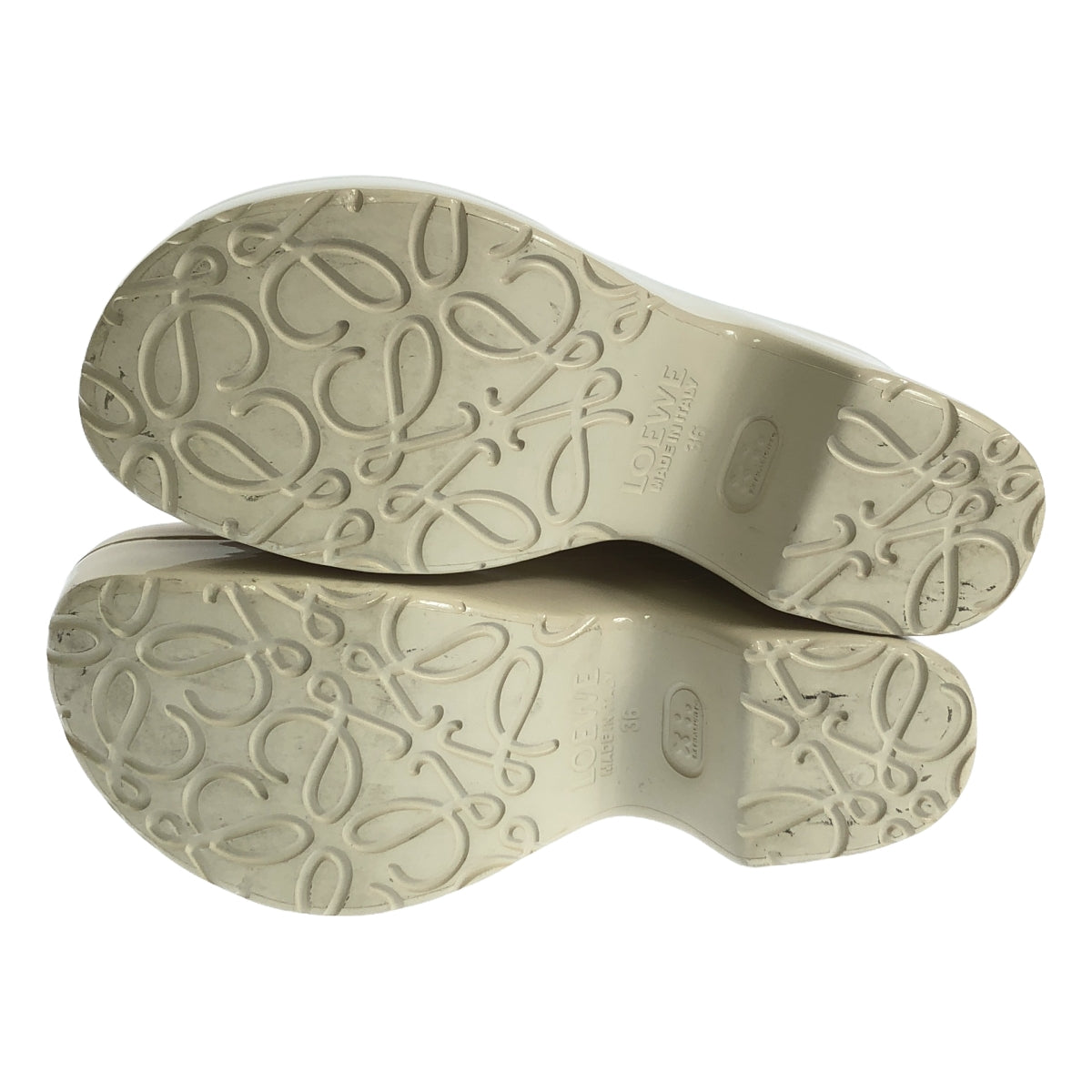 [Good Condition] LOEWE | FORM CLOG Light Foam Rubber Sandals | Size 36 | Light Powder / Beige | Women's