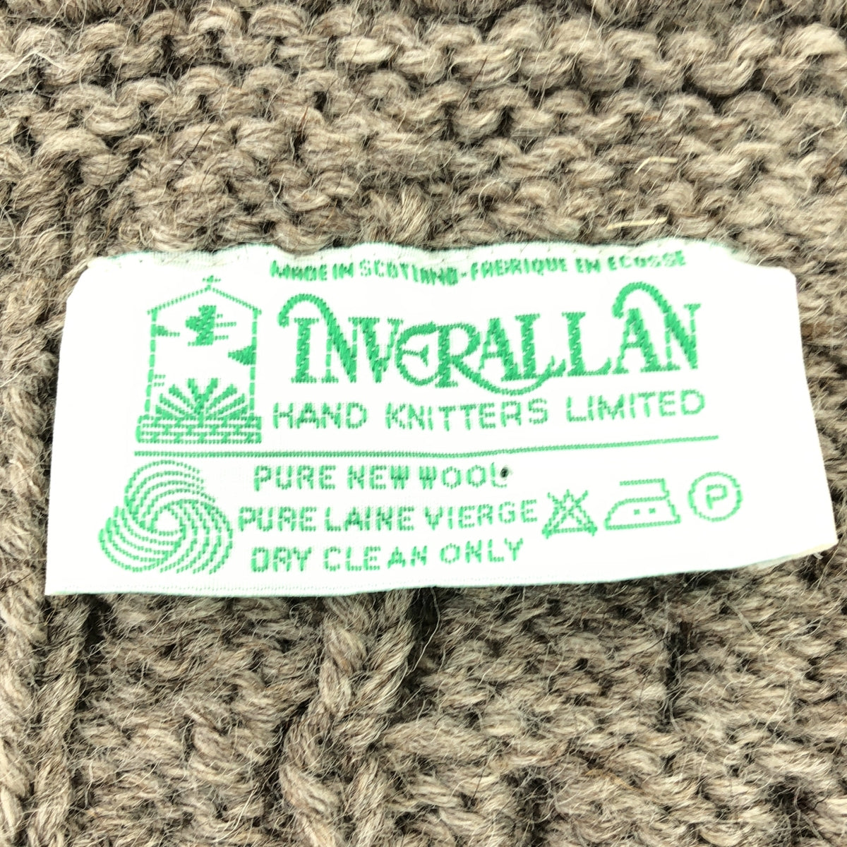 INVERALLAN / インバーアラン | ウール ケーブル編み マフラー | ライトブラウン | メンズ