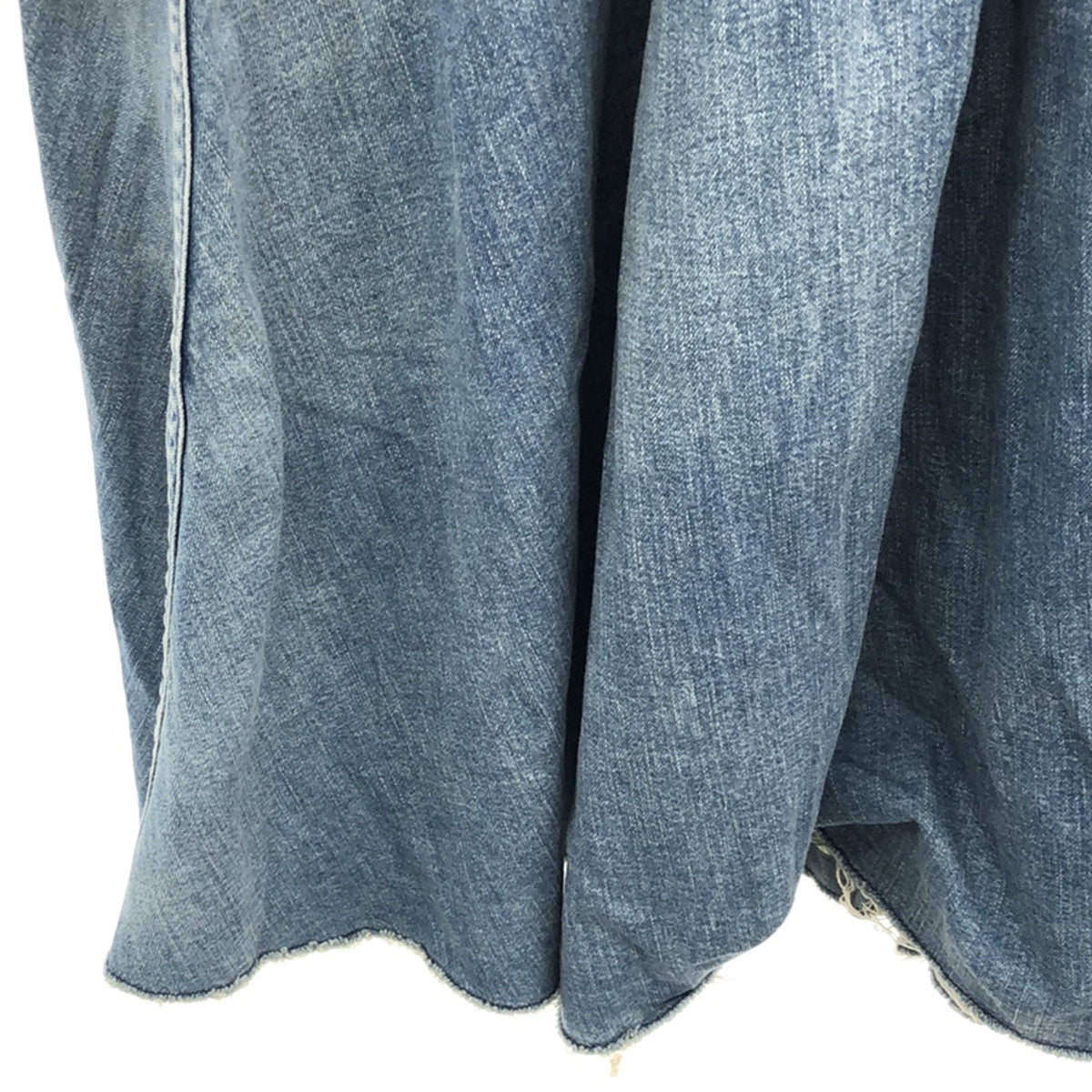 NOWOS | Denim skirt | Cut-off denim tiered skirt | S | Indigo | Women's