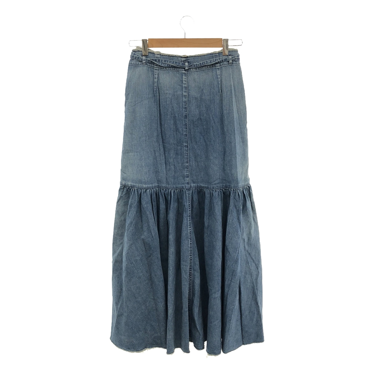 NOWOS | Denim skirt | Cut-off denim tiered skirt | S | Indigo | Women's