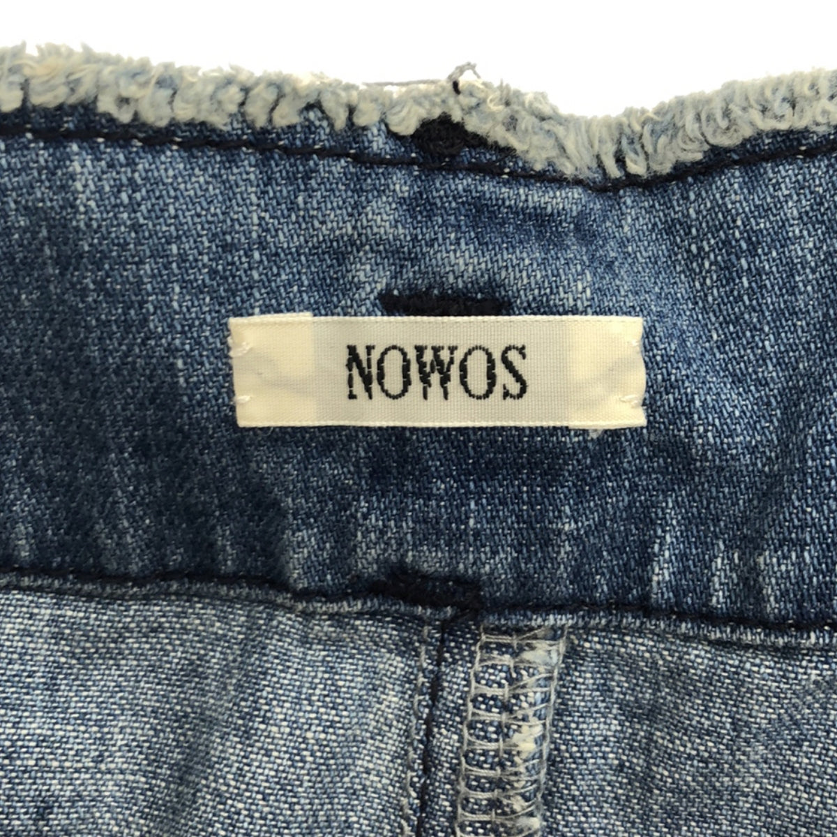 NOWOS | Denim skirt | Cut-off denim tiered skirt | S | Indigo | Women's