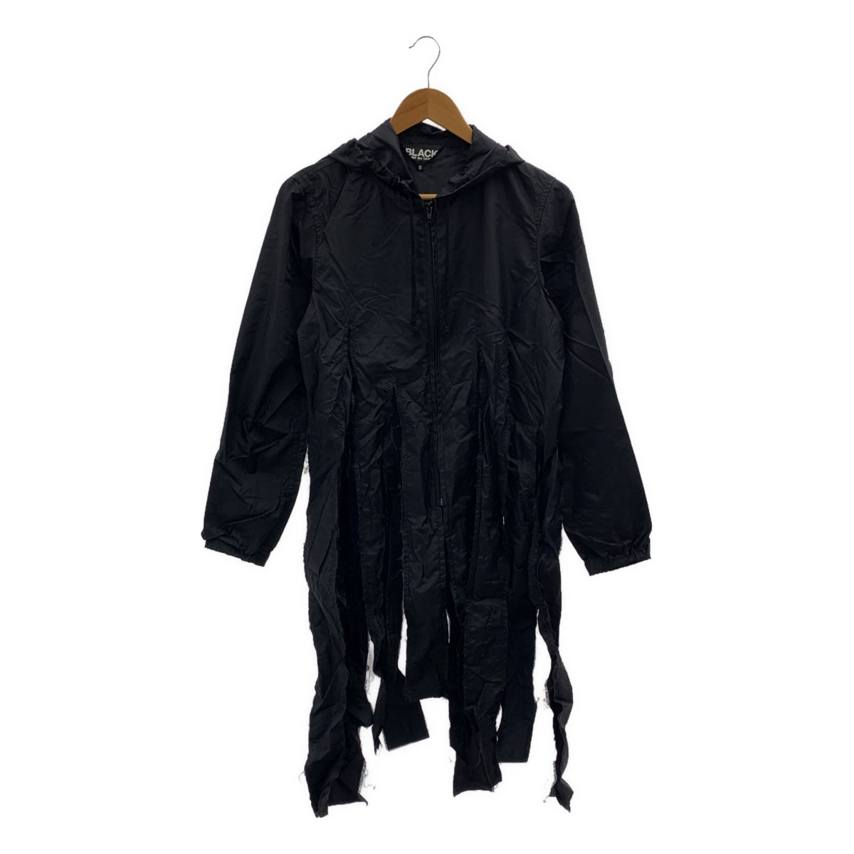 BLACK COMME des GARCONS / 블랙콤 데 갤슨 | 2019AW | 스트립 컷오프 나일론 로고 재킷 | S |