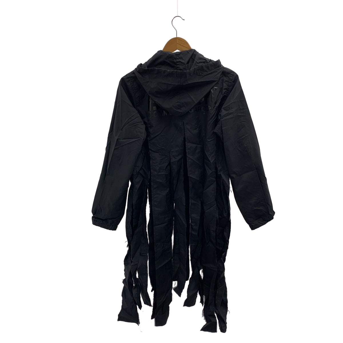 BLACK COMME des GARCONS / 블랙콤 데 갤슨 | 2019AW | 스트립 컷오프 나일론 로고 재킷 | S |