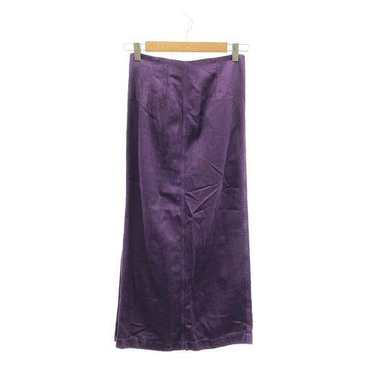 DRIES VAN NOTEN / ドリスヴァンノッテン | SHEELAM BIS 4250 W. W. SKIRT スリットロングスカート | 34 | パープル | レディース