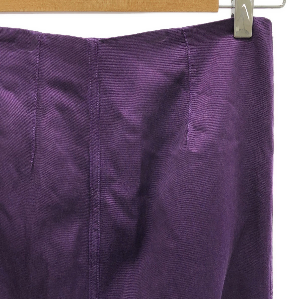 DRIES VAN NOTEN / ドリスヴァンノッテン | SHEELAM BIS 4250 W. W. SKIRT スリットロングスカート | 34 | パープル | レディース