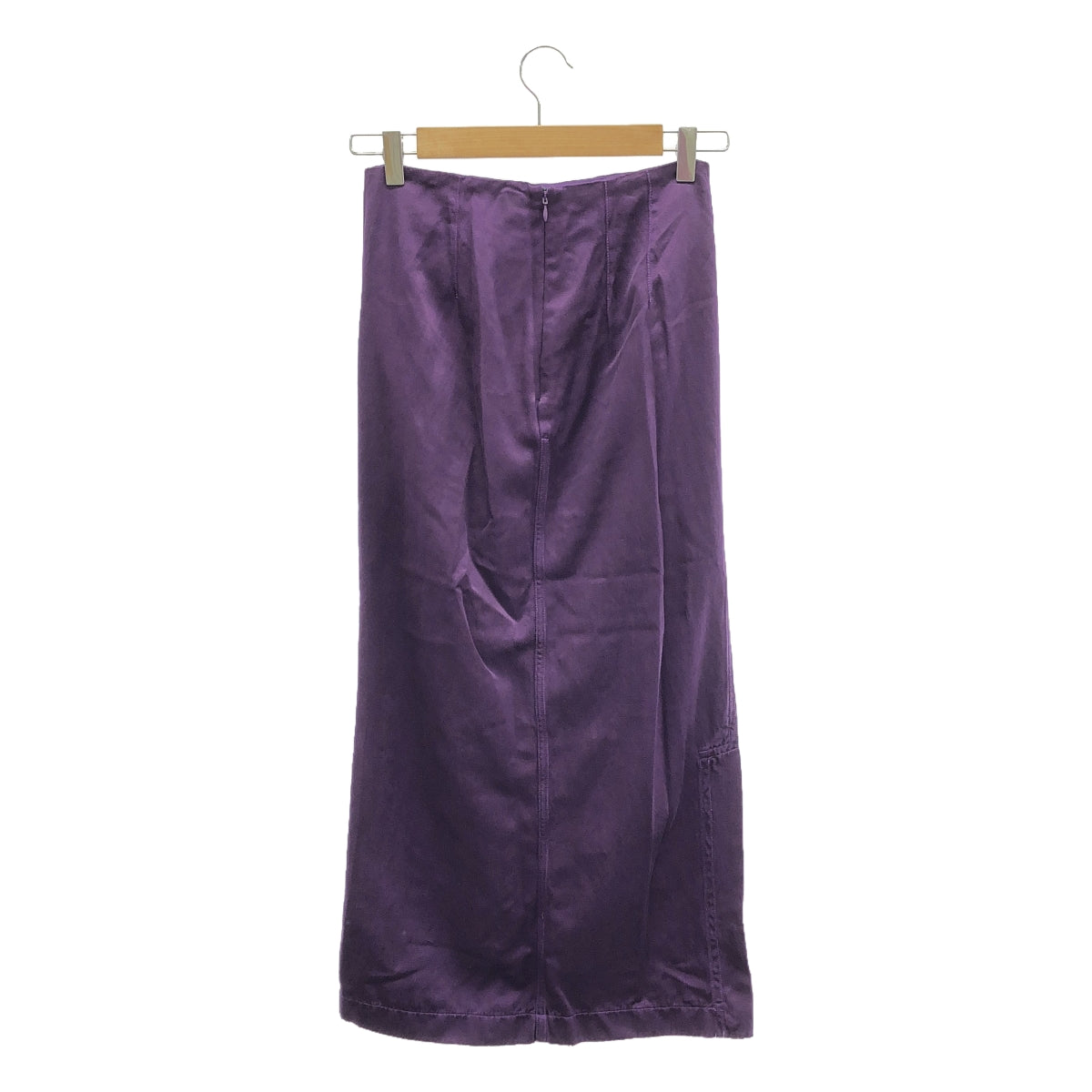 DRIES VAN NOTEN / ドリスヴァンノッテン | SHEELAM BIS 4250 W. W. SKIRT スリットロングスカート | 34 | パープル | レディース