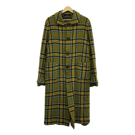 tricot COMME des GARCONS | 2006AW | 羊毛縮水格紋圓領單層大衣 / 全襯裡 | M | 女款