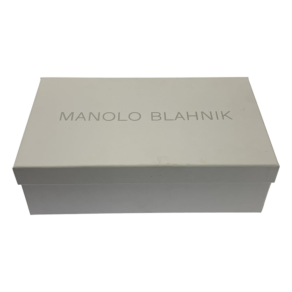 MANOLO BLAHNIK / Manolo Branik | 플랫 가죽 레이스 업 샌들 | 35 1/2 |